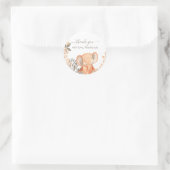Waterverf Olifant Safari Baby shower Ronde Sticker (Tas)