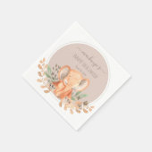 Waterverf Olifant Safari Baby shower Servet (Hoek)