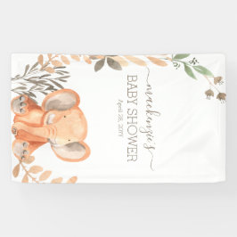 Waterverf Olifant Safari Baby shower Spandoek