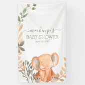 Waterverf Olifant Safari Baby shower Spandoek (Verticaal)