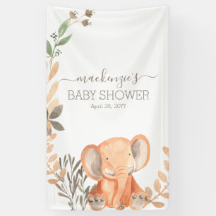 Waterverf Olifant Safari Baby shower Spandoek