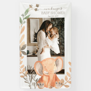 Waterverf Olifant Safari Baby shower Spandoek