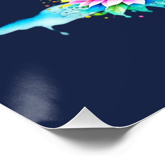 Waterverf Olifant Songkran Festival Perfect Poster (Hoek)