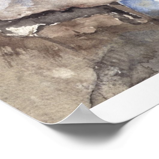 Waterverf olifanten poster (Hoek)