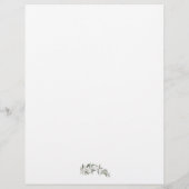 Waterverf Olijf, Trouwfeest Groene Goudkleurig Loo Flyer (Achterkant)