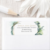 Waterverf Olijfblad Bruiloft Retouradres Etiket (Insitu)