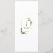 Waterverf Olijfbladeren Goud Doop Menu (Achterkant)
