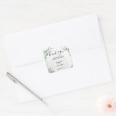Waterverf olijfbladeren Weddenschap Vierkante Sticker (Envelop)