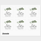 Waterverf Olijfgaard | Favor Bedankt Vierkante Sticker (Vel)