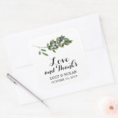 Waterverf Olijfgaard | Favor Bedankt Vierkante Sticker (Envelop)