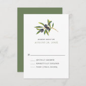 Waterverf Olijfgaard Huwelijks RSVP (Voorkant / Achterkant)