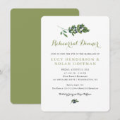 Waterverf Olijfgaard | repetitie diner Kaart (Voorkant / Achterkant)