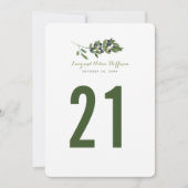 Waterverf Olijfgaard | Trouwtafel Nummer Kaart (Voorkant)