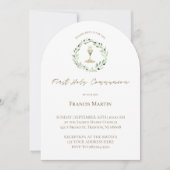 waterverf olijfkrans Eerste Heilige Communie Kaart (Voorkant)