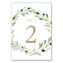 waterverf olijfkrans Tabel Nummer 2