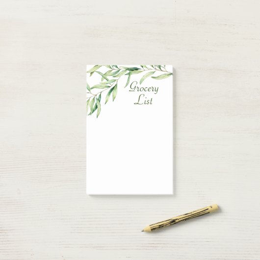 Waterverf Olijfolie Post-it® notes, 4 x 6 inch Notes (Op bureau)