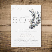 Waterverf Olijftak Adult Birthday Invitation