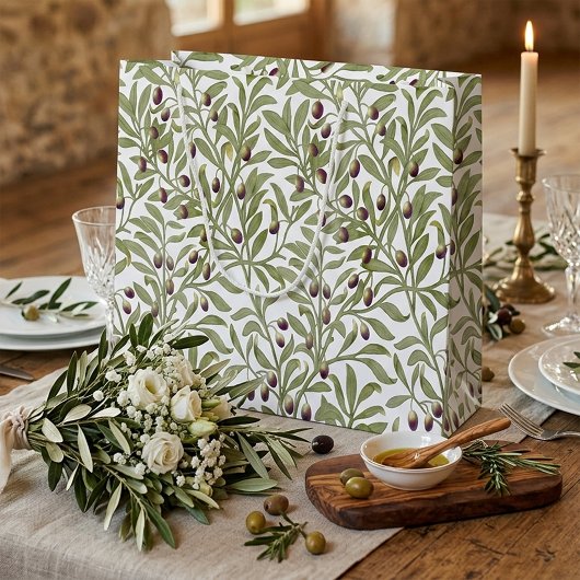 Waterverf Olijftak Botanisch Groot Cadeauzakje