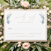 Waterverf Olijftak Bruiloft RSVP Response Kaart