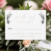 Waterverf Olijftak Bruiloft RSVP Response Kaart
