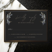 Waterverf Olijftak Bruiloft RSVP Response Kaart