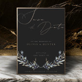 Waterverf Olijftak Bruiloft Save the Date Kaart