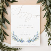 Waterverf Olijftak Bruiloft Save the Date Kaart