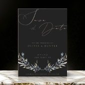 Waterverf Olijftak Bruiloft Save the Date Kaart