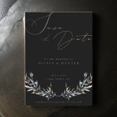 Waterverf Olijftak Bruiloft Save the Date Kaart