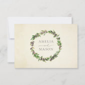  Waterverf Olijftak Grieks Huwelijk RSVP (Achterkant)