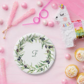 Waterverf Olijftak Papier Borden Papieren Bordje (Feest)