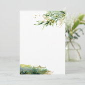 Waterverf Olijftak Papier Kaart (Staand voorkant)