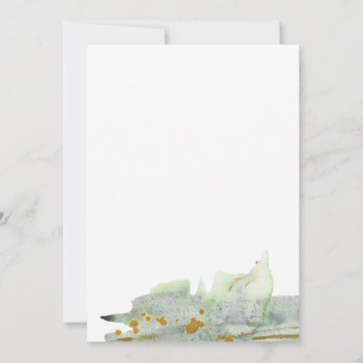 Waterverf Olijftak Papier Kaart (Achterkant)