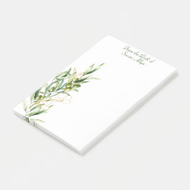 Waterverf Olijftak Post-it® notes, 4 "x 6" Notes