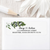 Waterverf Olijftak | Retouradres Etiket (Insitu)