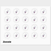 Waterverf Olijftak Retouradres Ronde Sticker (Vel)
