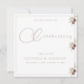 Waterverf olijftak viering van het leven kaart (Voorkant)