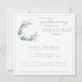 Waterverf olijftak viering van het leven kaart (Achterkant)