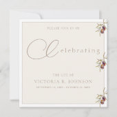 Waterverf olijftak viering van het leven kaart (Voorkant)