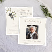 Waterverf olijftak viering van het leven kaart