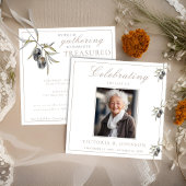 Waterverf olijftak viering van het leven kaart