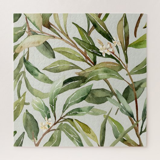 Waterverf Olijftakken Botanisch Legpuzzel (Verticaal)
