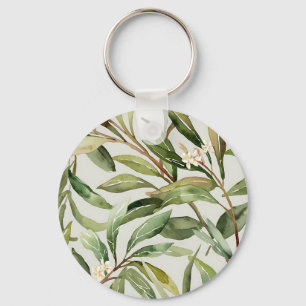 Waterverf Olijftakken Botanisch Sleutelhanger