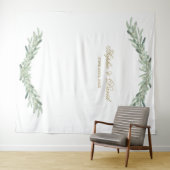 Waterverf Olijftakken Fotohokje Achtergrond Wandkleed (In Situ (horizontaal))