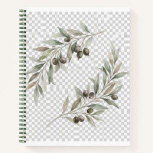 Waterverf Olijftakken – Scandinavische Botanische Notitieboek