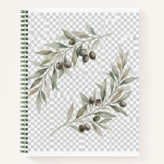 Waterverf Olijftakken – Scandinavische Botanische Notitieboek