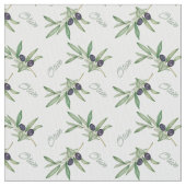 waterverf olijftakken stof (Close Up)