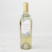 Waterverf olijven. Botanische bruiloft bedankt Flessenhanger (Op fles)