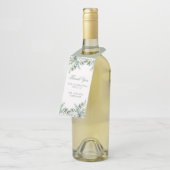 Waterverf olijven. Botanische bruiloft bedankt Flessenhanger (Schuin)