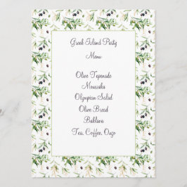 Waterverf Olijven en Kaart in het menu Foliage